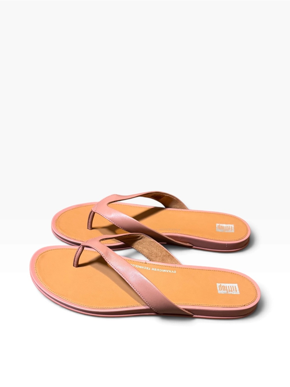 Fitflop Women's Pink Leather Thong Sandals Size 11
